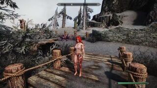 skyrim short-redhead breton peeing