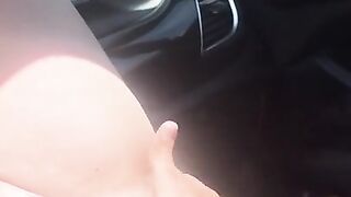 Feet on car window. Stranger fingers me in National Park while I suck his dick and balls. CAUGHT.