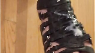 Bathroom HIGH HEELS FUCK - Back on FEET after CUM