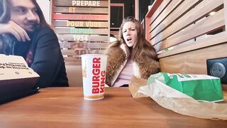 Fast food exhib for Lety Howl and blowjob