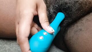 BBW Ebony plays with her fat pussy