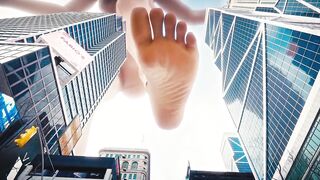 Beautiful Mega Giantess Grows and Play with a Tiny City