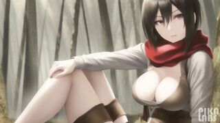 Mikasa sexy hentai anime (A.I. generated and animated) Attack on titan