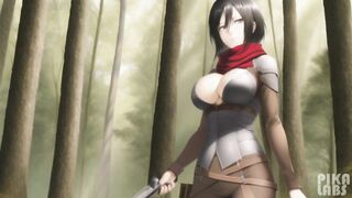 Mikasa sexy hentai anime (A.I. generated and animated) Attack on titan