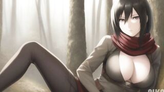 Mikasa sexy hentai anime (A.I. generated and animated) Attack on titan