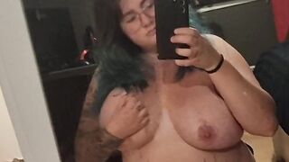 Playing with my big tits for you! FOLLOW MY ONLYFANS FOR MORE!