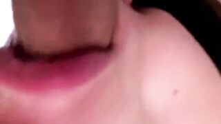 Schoolgirl Loves Sucking My Throbbing Dick Every Morning. Cum in Hey's Mouth Close-up