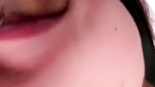 Schoolgirl Loves Sucking My Throbbing Dick Every Morning. Cum in Hey's Mouth Close-up