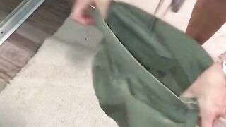 MILF does a try on haul of her tik tok leggings featuring a camel toe on a pair