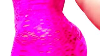 Fishnet dress twerk