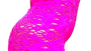 Fishnet dress twerk