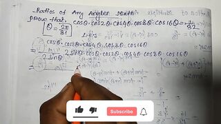 Prove this math , Ratios of multiple angles Math part 18