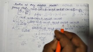 Prove this math , Ratios of multiple angles Math part 18