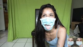 Covid 19 Glory Hole Masked Blowjob during Quarantine (Oral Creampie)