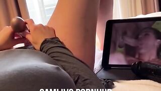 Swedish Girl Watching Porn and Masturbates, Loud Moaning Orgasm