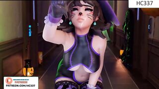 DVA HALOWEEN ANAL FUCKING FOR CANDYS - OVERWATCH HENTAI ANIMATION 60FPS