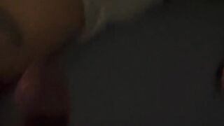 Watch me film whilst having a wank on Eviejayne in bed whilst trying not to get caught, cum shot