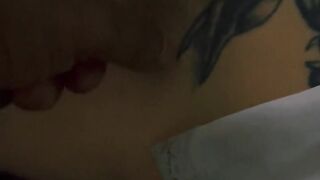 Watch me film whilst having a wank on Eviejayne in bed whilst trying not to get caught, cum shot