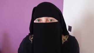 Dancing in Burka and Niqab in Bare Feet and Masturbating