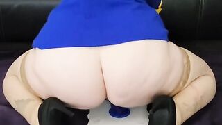 Curvy Redhead Fallout Cosplay Dildo Ride - HQPixie