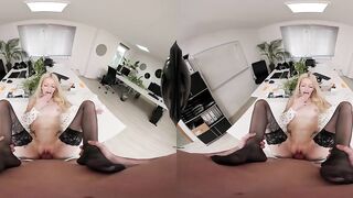 German secretary seduces coworker in the office and gets creampied