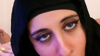 POV Close-Up Muslim Blowjob & Cum Swallow