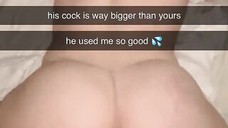 Snapchat: College slut records herself cheating with random guy