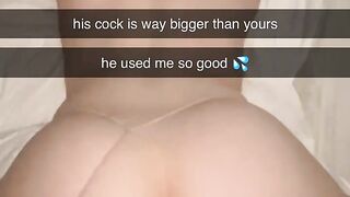 Snapchat: College slut records herself cheating with random guy