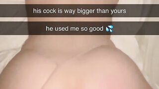 Snapchat: College slut records herself cheating with random guy