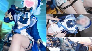 Genshin Impact Furiina cosplaying multiple orgasm hentai video