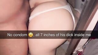 19 Year old Teen Cheats on Boyfriend Sam again! In College Dorm on Snapchat