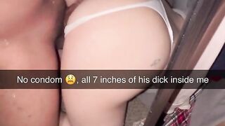 19 Year old Teen Cheats on Boyfriend Sam again! In College Dorm on Snapchat