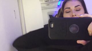 Going through my videos I found this one from a toilet on a plane. Who's joining me for some mile pussy play