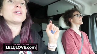 Babe talking all about behind the porn scenes while riding passenger in RV sharing details from candid daily life - Lelu Love