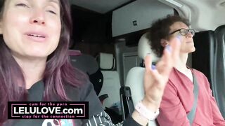 Babe talking all about behind the porn scenes while riding passenger in RV sharing details from candid daily life - Lelu Love