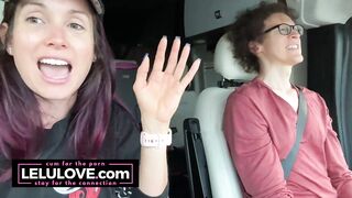 Babe talking all about behind the porn scenes while riding passenger in RV sharing details from candid daily life - Lelu Love