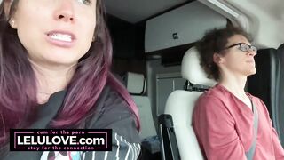 Babe talking all about behind the porn scenes while riding passenger in RV sharing details from candid daily life - Lelu Love