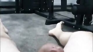 Rough Femdom Urethral Sounding of Slave Cock in the Gym with 12 Inch Dilators, Handjob, Huge Cumshot